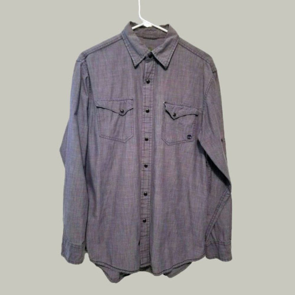 Timberland Mens Blue Long Sleeve Shirt